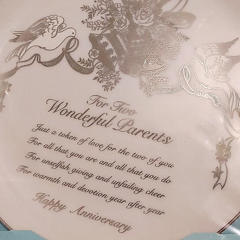 Anniversary porcelain plate, New Wonderful Parents